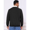 INSPIRE CHIC Men's Contrast Collared Long Sleeves Pullover Polo Sweatshirt - 3 of 4