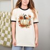Simply Sage Market Women's Fall Pumpkin Floral Short Sleeve Ringer Tee - 2 of 4