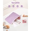 Narwey Small Striped Makeup Bag for Purse Travel Makeup Pouch Cosmetic Bag - 4 of 4