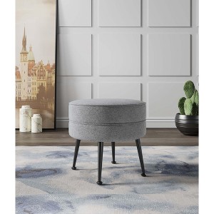 PAGED Upholstered Accent Ottoman Contemporary Entryway Bench with Metal Legs and Plush Foam Padding, Foot Stool for Entryway, Living Room - 1 of 4