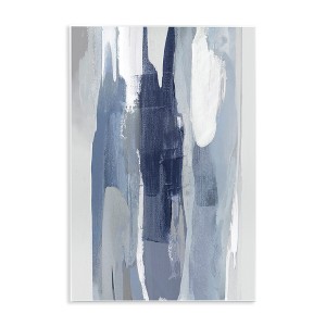 Stupell Industries Layers of Blue and White Abstract Movements Wall Plaque Art, 10" x 15" - 1 of 4