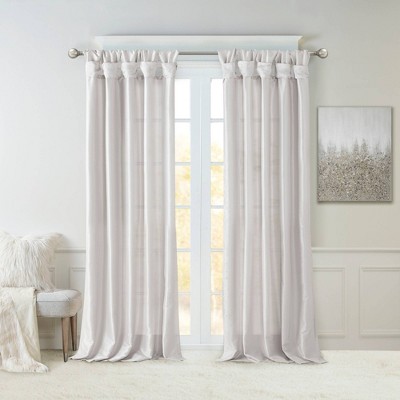 Lillian Twisted Tab Light Filtering Lined Curtain Panel