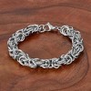 ELYA Women's Polished Intricate Byzantine Stainless Steel Bracelet - 2 of 4