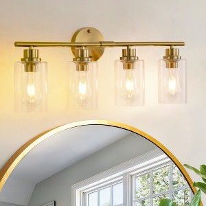 BAOURE Modern Vanity Light, Bathroom Light Fixtures for Expansive Bathrooms, Wall Lamp with Clear Glass for Mirror, Living Room - 1 of 4