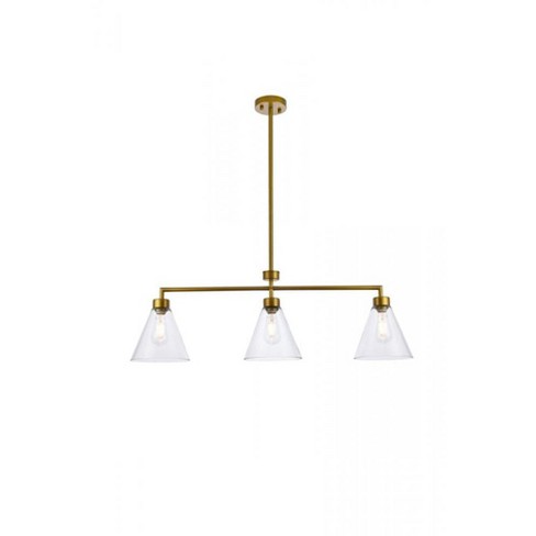 Elegant Lighting Mera 3 lights brass pendant - image 1 of 4