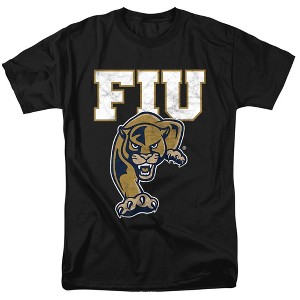 Florida International University FIU Panthers Official Distressed Primary Adult T Shirt, Gray - 1 of 4