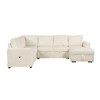 115.6" Corduroy U-Shaped Modular Sectional Sofa with Bed & USB - 4 of 4