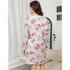 Women's Dress V Neck Long Sleeve Lace Nightgown Casual Loungewear - 2 of 4