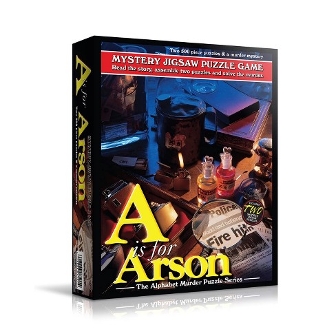 Tdc Games Alphabet Mystery Jigsaw Puzzle A Is For Arson Includes Short Mystery Booklet And Two 500 Piece Puzzles With Clues Target