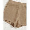 Women's 2 Piece Outfit Ribbed Crop Bandeau Tube Top and Biker Track Shorts Sets - 3 of 4