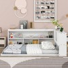 Okak Full Size Platform Bed Frame with L-shaped Bookcases,Storage Floor Bed for Kids Bedroom - 3 of 4