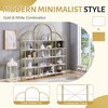 Whisen 5 Tiers Home Office Bookcase Bookshelf Display Shelf  with Round Top - 3 of 4