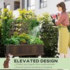 Okak 2-Tier Raised Garden Bed with Trellis, Wooden Elevated Planter Box with Legs & Metal Corners for Veggies/Flowers/Herbs - 4 of 4