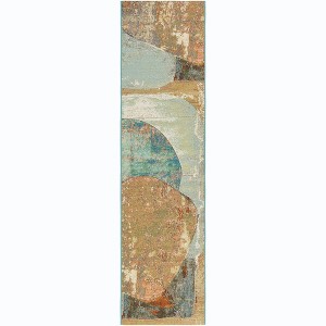 Unique Loom Outdoor Modern Sepia Area Rug - 1 of 4