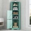 NicBex 61.02 Inch Corner Storage Cabinet,Tall Bathroom Storage Cabinet with Open Shelves and Doors for Living Room,Office - 2 of 4