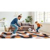 HomeStock Outdoor Washable Jupiter Orange & Pink 7' X 9', Machine Woven with Printed Designs, Coastal - 3 of 4