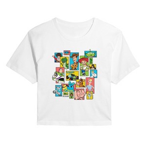 Women's - Toy Story 4 - Buzz, Woody, And Friends Cropped Graphic T-Shirt - 1 of 4