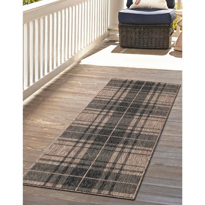 Jill Zarin Tappero Outdoor Città Del Capo – Runner 2’7 X 12’, Nero E Avorio, In Polipropilene