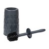 Mind Reader Round Wastepaper Basket and Toilet Brush Set Gray : Microfiber, Machine Washable, Non-Slip Backing - 4 of 4