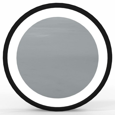 Matte Black 7x Magnifying LED Countertop Mirror