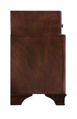 Cappuccino 3-Drawer Real Wood Veneer Nightstand 28"x28"
