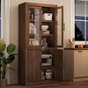 COZONY Tall Kitchen Pantry Cabinet, Farmhouse Wood Storage Cabinet with 4 Doors & Adjustable Shelves, 70" Large Organizer - 2 of 4