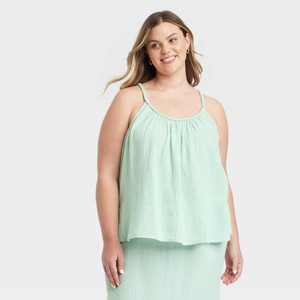 Women's Gauze Tank Top - Universal Thread™ - 1 of 3