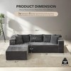 Modular Sectional Sofa Cloud Sectional Couch, 106" Comfy Fluffy L Shaped Black Couches,Oversized Sofa Sleeper with Deep Seat, No Assembly Required - 2 of 4