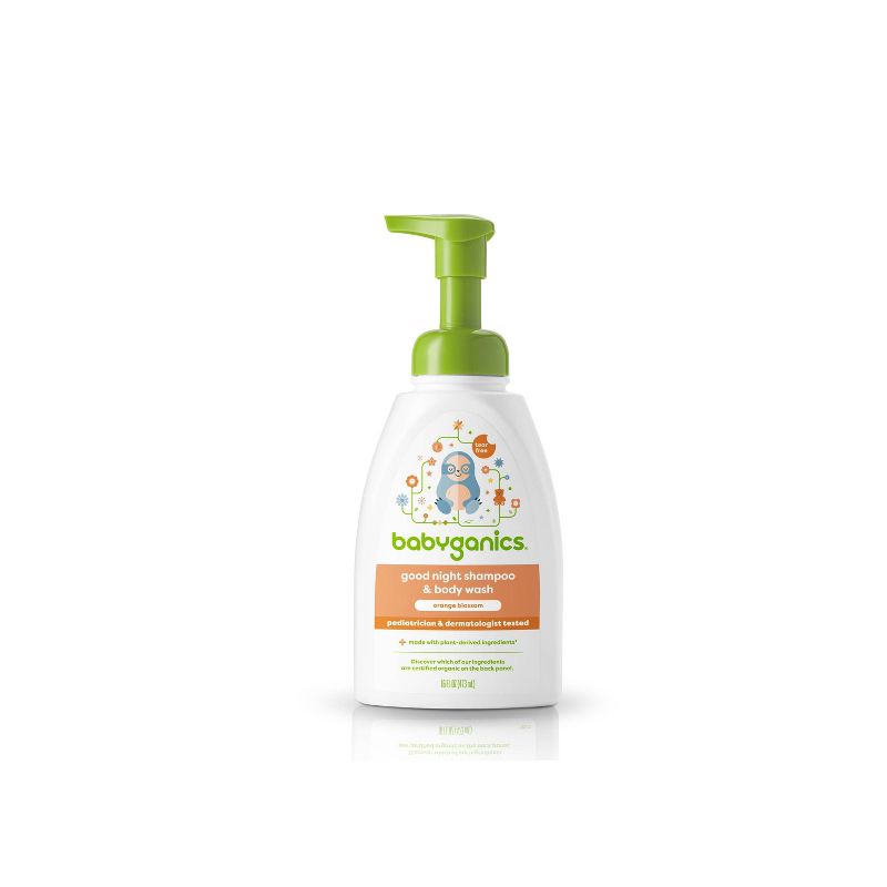 Babyganics Baby Shampoo + Body Wash Pump Bottle Orange Blossom - 16 fl oz Packaging May Vary, 1 of 7