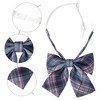 INSPIRE CHIC Women's Pre-tied Plaid Adjustable Elastic Band Casual Bow Ties - 3 of 4