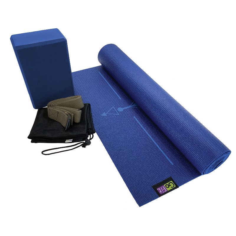 GoFit® Complete Yoga Kit with Yoga Mat, Foam Block, Strap, Yoga Pose Wall Chart, and Carrying Bag, 4 of 11