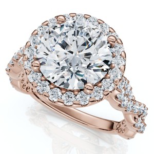 Pompeii3 Certified 2 1/2CT Diamond Engagement Ring 14k Gold or Platinum Lab Created - 1 of 2