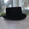 Underwraps Black Faux Suede Top Hat Adult Costume Accessory - 3 of 3