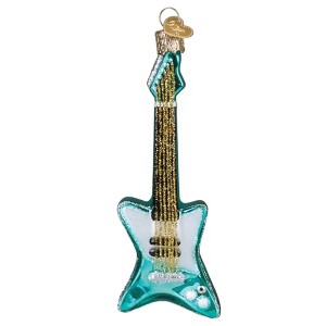 Old World Christmas Blown Glass Ornament for Christmas Tree, Rockin' Electric Guitar - 1 of 4