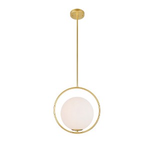 CWI Lighting Celeste 1 Light Mini Pendant With Medallion Gold Finish - 1 of 4