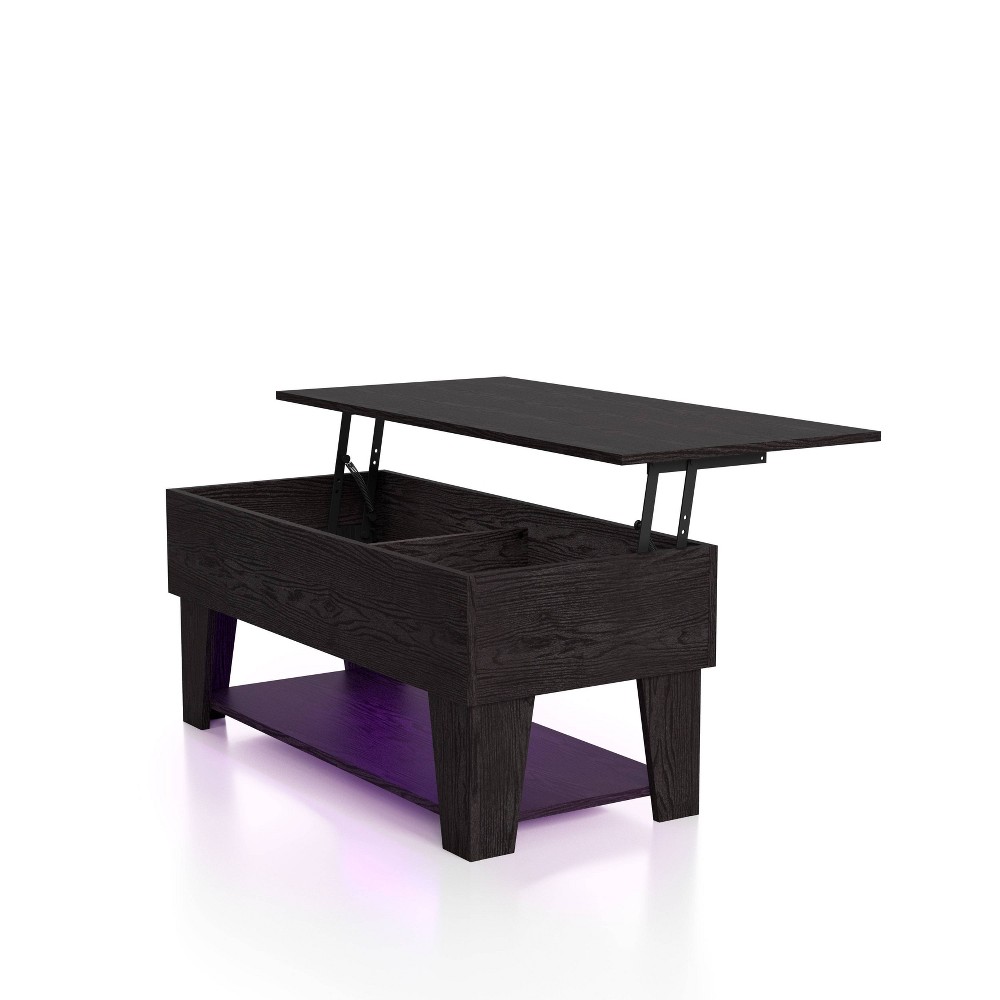 Photos - Coffee Table 24/7 Shop At Home Nesia 39.37" Modern Lift Top  with Led Light