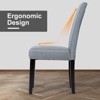 Tangkula 2-Piece Upholstered Linen Fabric Dining Chairs with High Backrest & Padded Seat - 4 of 4