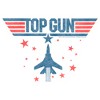 Women's Top Gun Fighter Jet and Stars Logo Scoop Neck - 2 of 4