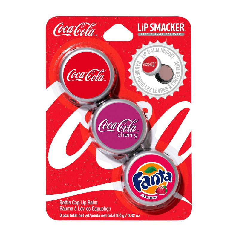 Lip Smacker Coca Cola Bottle Cap Lip Balm - Trio Pack - 0.32oz, 1 of 7