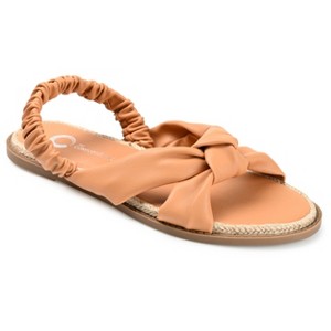 Journee Collection Womens Kiandra Espadrille Flat Sandals Tan 8.5 - 1 of 4