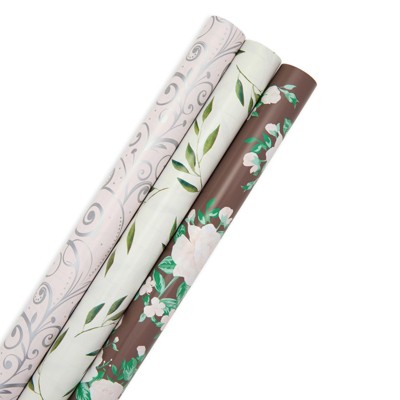 Sparkle and Bash 3 Rolls Wedding Wrapping Paper Roll (30 Inches x 16 Feet)