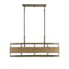 Savoy House Arcadia 4 - Light Chandelier in  Warm Brass/Natural Rattan - 2 of 4