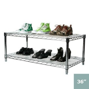 Shelving.com Chrome Wire Shelving with 2 Tier Shelves - - 1 of 3