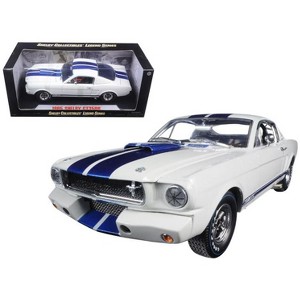 1965 Ford Mustang Shelby GT350R White w/Blue Stripes w/Carroll Shelby's Signature on the Roof 1/18 Shelby Collectibles - 1 of 3