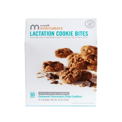 Munchkin Milkmakers Lactation Cookie Bites - Oatmeal Chocolate Chip - 10ct