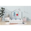 DOMETOUR Full Size Metal House Platform Bed with Guardrail and Chimney, White - 4 of 4