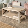 Sophie Rustic Industrial X Frame Coffee Table - Saracina Home - 2 of 4