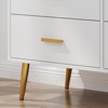 Black 6 Drawer Dresser with Storage Space, Modern Wooden Dresser with Gold Handles - 2 of 4