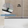 Frameless Bathtub Shower Doors 56-60 W x 60 H, Double Sliding Tub Shower Door with Tempered Glass 5/16"(8mm) - 4 of 4