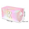 Unique Bargains Women's Durable Letter K Cosmetic Bag Pink 1 Pc - 2 of 3